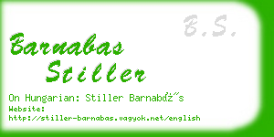 barnabas stiller business card